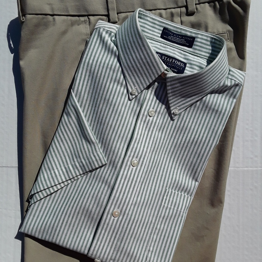 #124 STAFFORD OXFORD SHORT SLEEVE SHIRT